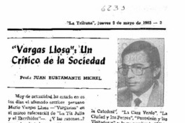 Vargas Llosa", un crítico de la sociedad