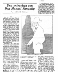 Una entrevista con don Manuel Sanguily