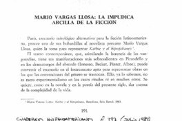 Mario Vargas Llosa, la impúdica arcilla de la ficción
