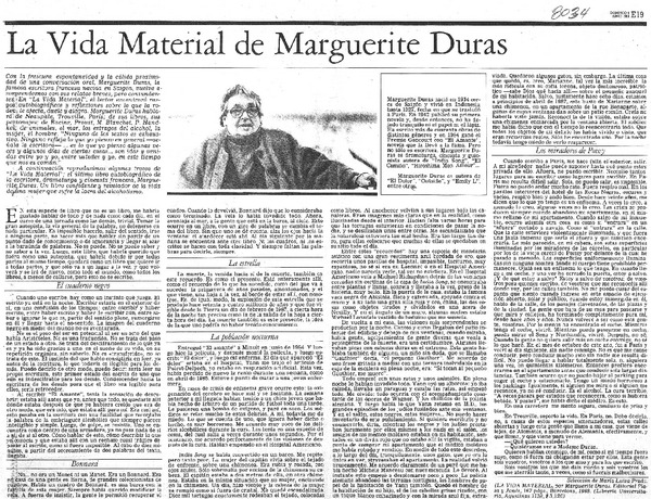 La vida material de Marguerite Duras