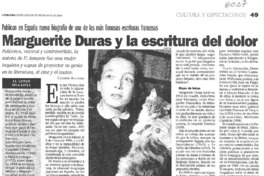 Marguerite Duras y la escritura del dolor