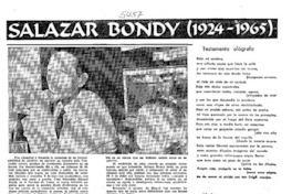 Salazar Bondy (1924-1965)