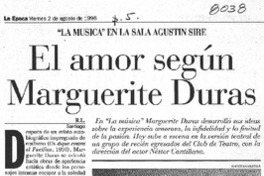 El amor según Marguerite Duras