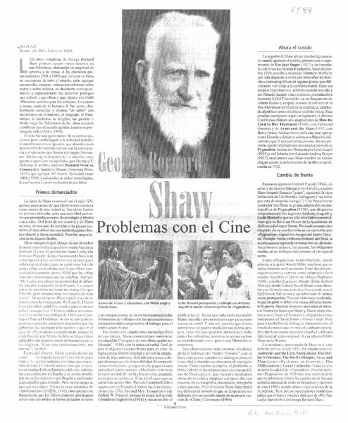 George Bernard Shaw problemas con el cine
