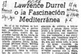 Lawrence Durrell o la fascinación mediterránea