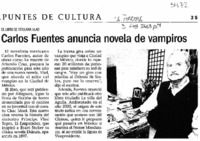 Carlos Fuentes anunacia novela de vampiros