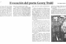 Evocación del poeta Georg Trakl
