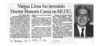 Vargas Llosa fue investido doctor Honoris Causa en EE.UU.