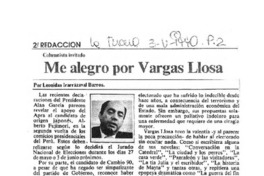 Me alegro por Vargas Llosa