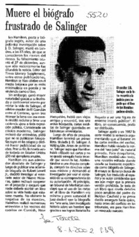 Muere el biográfo frustrado de Salinger