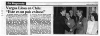 Vargas Llosa en Chile: "Este es un país exitoso".