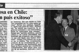 Vargas Llosa en Chile: "Este es un país exitoso".