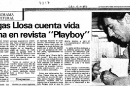 Vargas Llosa cuenta vida íntima en revista "Playboy".
