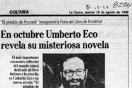 En octubre Umberto Eco revela su misteriosa novela