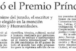 Umberto Eco ganó el Premio Príncipe de Asturias.
