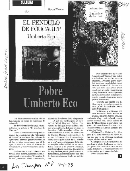 Pobre Umberto Eco