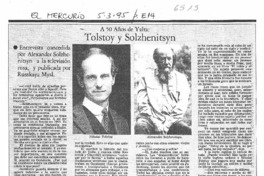Tolstoy y Solzhenitsyn A 50 años de Yalta