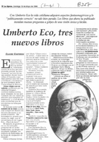 Umberto Eco, tres nuevos libros