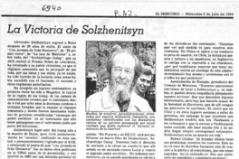 La Victoria de Solzhenitsyn