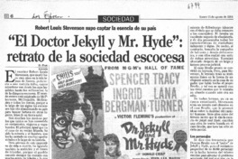 "El Doctor Jekyll y Mr. Hyde" : retrato de la sociedad escocesa