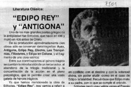 "Edipo Rey" y "Antigona".