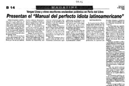 Presentan el "Manual del perfecto idiota latinoamericano" Vargas Llosa y otros escritores encienden polémica en Feria del Libro