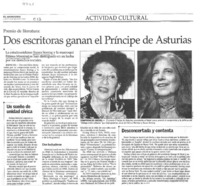 Dos escritoras ganan el Príncipe de Asturias