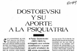 Dostoievski y su aporte a la psiquiatría