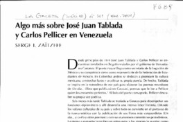 Algo más sobre José Juan Tablada y Carlos Pellicer en Venezuela