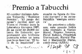 Premio a Tabucchi.
