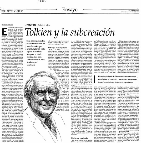 Tolkien y la subcreación