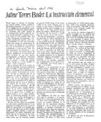 Jaime Torres Bodet : La instrucción elemental