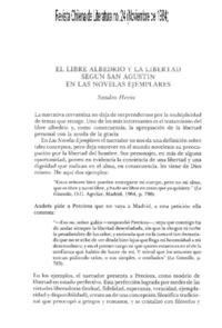 El libre albedrío y la libertad según San Agustín en Las novelas ejemplares