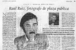 Raúl Ruiz, fotógrafo de plaza pública