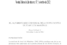 El alfabestiario universal de La nueva novela de Juan Luis Martínez