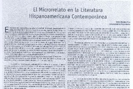 El microcuento en la literatura hispanoamericana contemporánea