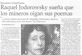 Raquel Jodorowsky sueña que los mineros oigan sus poemas