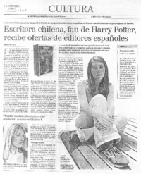 Escritora chilena, fan de Harry Potter, recibe ofertas de editores españoles
