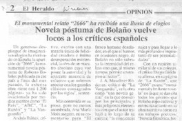 Novela póstuma de Bolaño vuelve locos a los críticos españoles