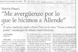 "Me avergüenzo por lo que le hicimos a Allende"