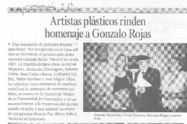 Artístas plásticos rinden homenaje a Gonzalo Rojas
