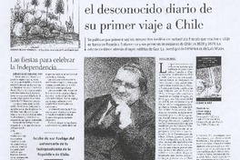 El desconocido diario de su primer viaje a Chile