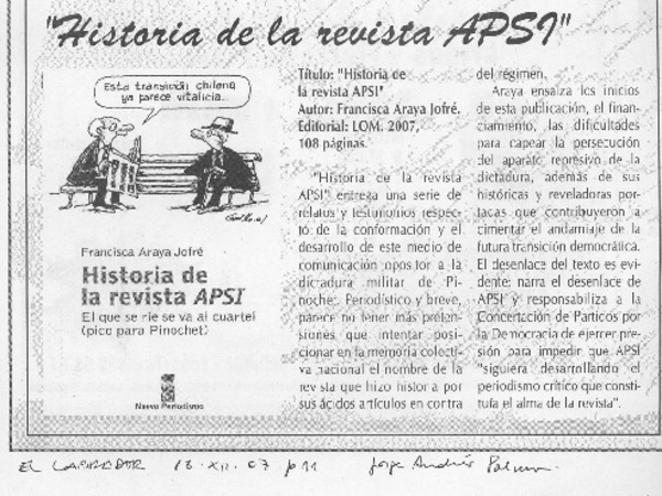 Historia de la revista APSI