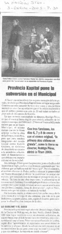Provincia Kapital pone la subversión en el Municipal