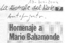 Homenaje a Mario Bahamonde
