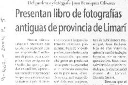 Presentan libro de fotografías antiguas de provincia de Limarí