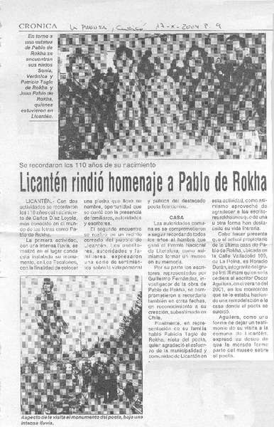 Licantén rindió homenaje a Pablo de Rokha
