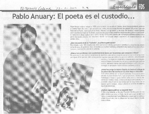 Pablo Anuary, el poeta es el custodio ... (entrevistas)