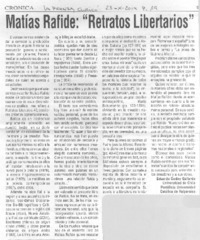 Matías Rafide: "Retratos libertarios"