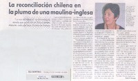 La Reconciliación chilena en la pluma de una maulina-inglesa